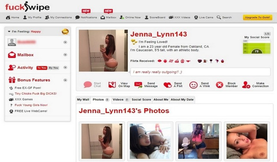 Mobilní funkce FuckSwipe