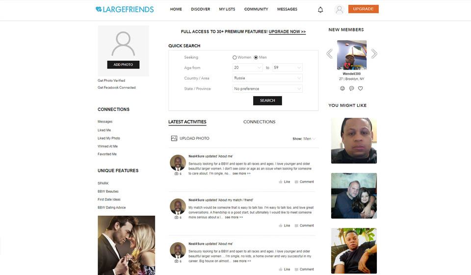 Registrace a profily